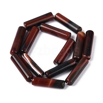 Dyed Natural Agate Beads Strands G-T144-30A-02-1