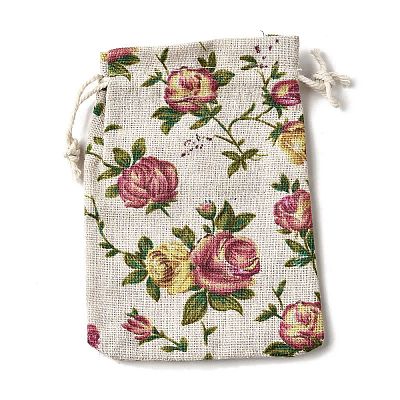12Pcs 12 Styles Valentine's Day Printed Rectangle Burlap Cloth Packing Pouches X1-ABAG-U006-02B-1