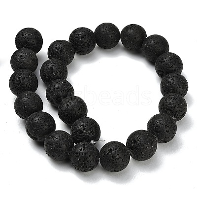 Natural Lava Rock Round Beads Strands G-M169-18mm-03-1