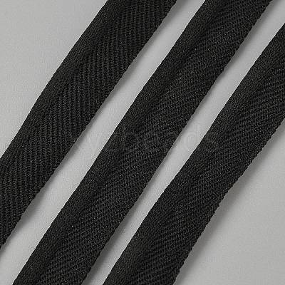 20 Yards Flat Elastic Polyester Lip Cord Trim OCOR-WH0070-153B-1
