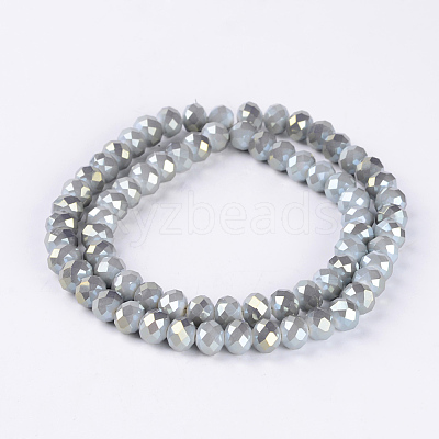 Electroplate Glass Beads Strands EGLA-A034-J10mm-Y02-1