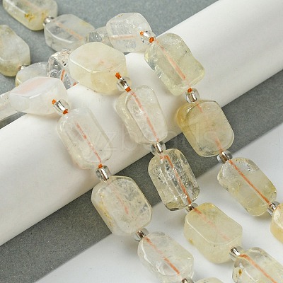Heated Natural Citrine Beads Strands G-C098-A14-01-1