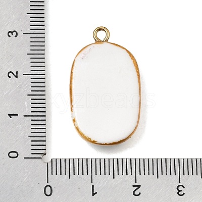 Fruit & Floral & Animals Printed Handmade Porcelain Pendants X-STAS-Z207-01G-05-1