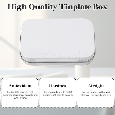 4Pcs Iron Jewelry Storage Boxes with Hinged Lid CON-SP0001-20D-1