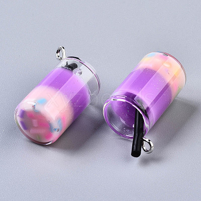 Epoxy Resin and Polymer Clay Pendant LS-GLAA-S181-15C-1