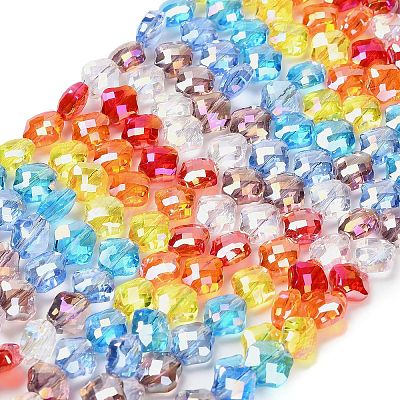 Electroplated Glass Beads Strands EGLA-P067-04A-02-1