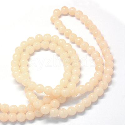Baking Paint Imitation Jade Glass Round Bead Strands DGLA-Q021-10mm-41-1