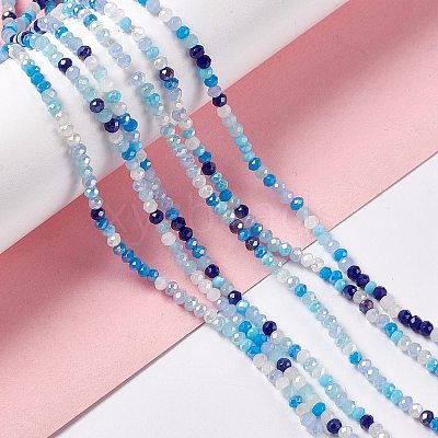 Electroplate Glass Beads Strands EGLA-S192-001A-B09-1