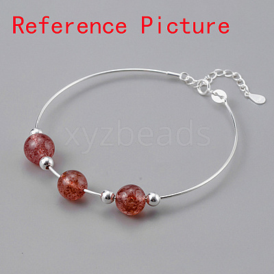 925 Sterling Silver Bangles BJEW-G681-01A-G-1