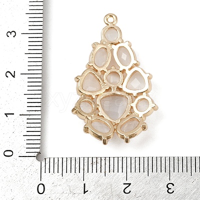 Brass Cat Eye Pendants KK-R224-16E-G-1