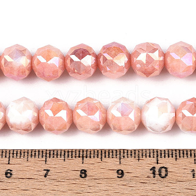 Anti-Tarnish Electroplate Glass Beads Strands X-GLAA-N010-10mm-05-1