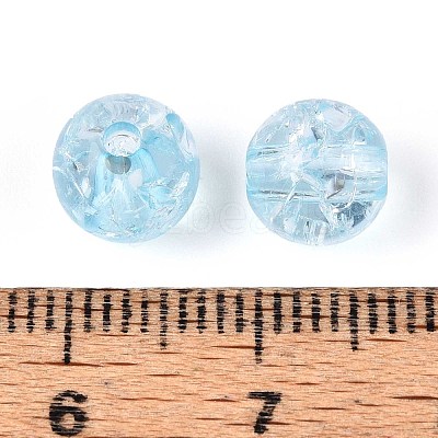 Transparent Crackle Acrylic Beads CACR-R008-8mm-07-1