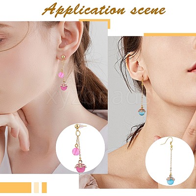10Pcs Gemstone Charm Pendant Crystal Quartz Healing Natural Stone Pendants Buckle for Jewelry Necklace Earring Making Cra JX599E-1