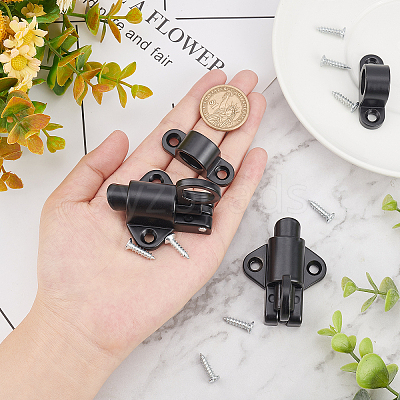 Aluminum & Alloy Lock Catch Clasps AJEW-GF0004-87B-1