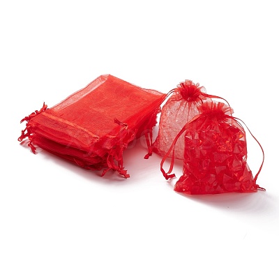 Organza Gift Bags with Drawstring OP-R016-9x12cm-01-1