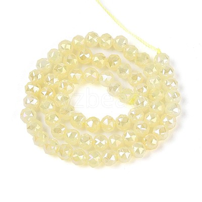 Anti-Tarnish Electroplate Glass Beads Strands GLAA-N064-6mm-06-1