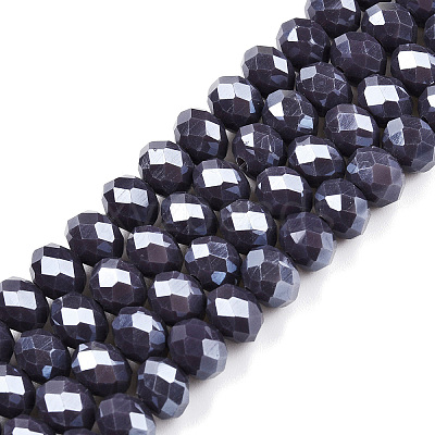 Electroplate Glass Beads Strands EGLA-A044-P8mm-A11-1