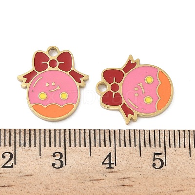 Christmas 304 Stainless Steel Enamel Pendants STAS-Z093-08Q-G-1