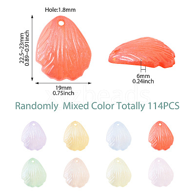 114Pcs Transparent Plastic Pendants KY-TA0001-56-1