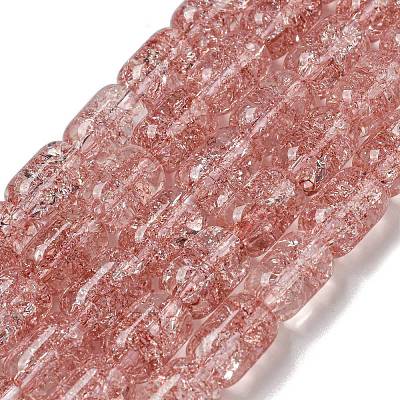 Transparent Crackle Glass Beads Strands GLAA-NH0001-04I-1