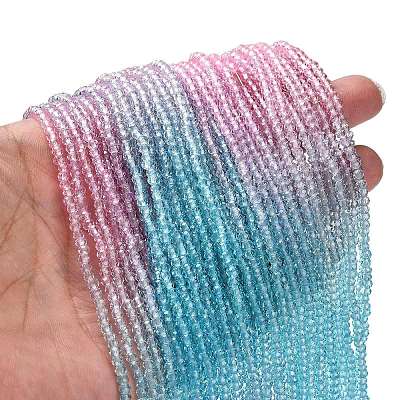 Transparent Painted Glass Beads Strands LS-DGLA-A034-T2mm-A22-1