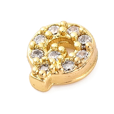 Rack Plating Brass Micro Pave Cubic Zirconia Cabochons KK-F874-04G-Q-1