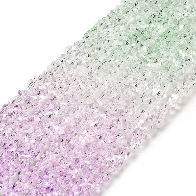 Transparent Glass Bead Strands GLAA-H023-02E-1