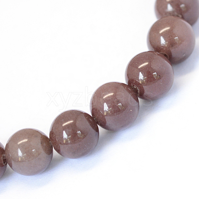 Natural Purple Aventurine Round Bead Strands X-G-E334-6mm-21-1