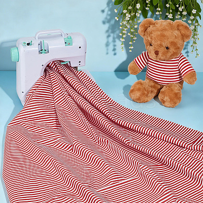 Cotton Fabric with Strip Pattern DIY-PH0037-96C-1