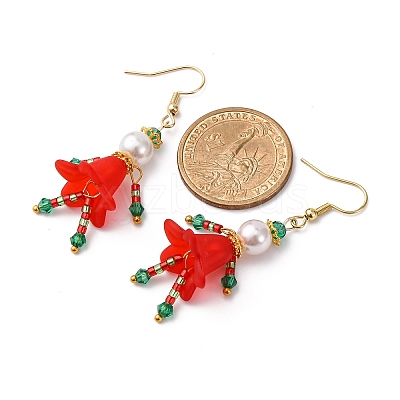 304 Stainless Steel Glass Human Dangle Earrings EJEW-MZ00484-1