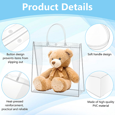 70Pcs Transparent PVC Packing Tote Bags AJEW-WA0001-50-1