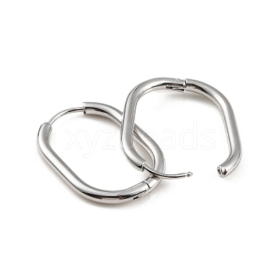Non-Tarnish 304 Stainless Steel Oval Hoop Earrings LS-EJEW-M218-02C-P-1