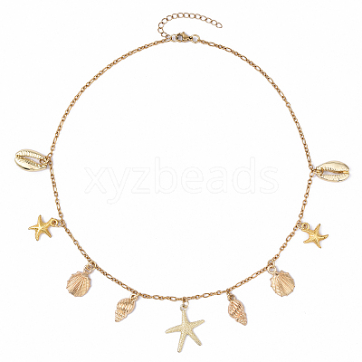 304 Stainless Steel Necklaces NJEW-YW00009-1