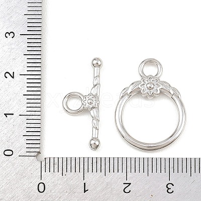 Brass Toggle Clasps KK-G548-42P-02-1