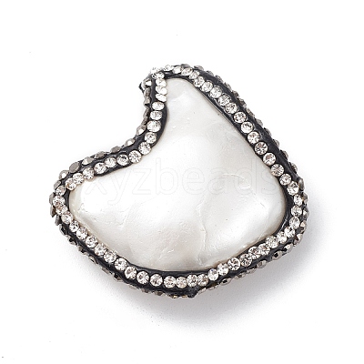 Electroplated Natural Freshwater Shell Nuggets Beads SHEL-F005-09B-1