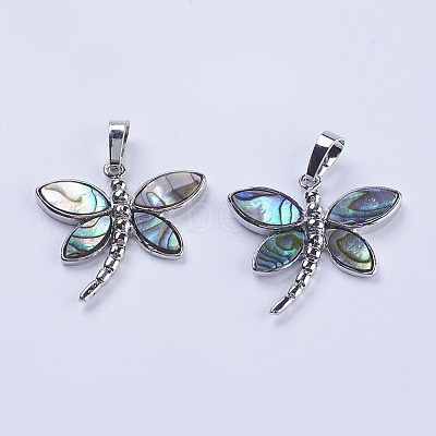 Abalone Shell/Paua Shell Pendants X-SSHEL-L008-07P-1