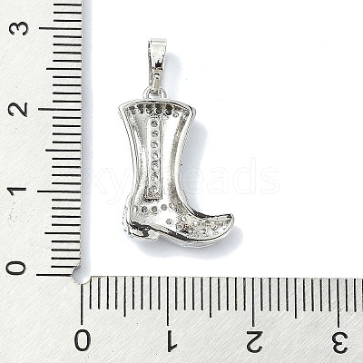 Rack Plating Brass Pave Cubic Zirconia Pendants KK-M282-41P-1