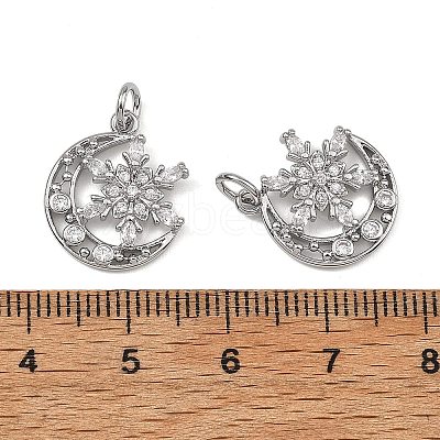 SHEGRACE Brass Pave Clear Cubic Zirconia Charms XGRQ4D302-665P-1