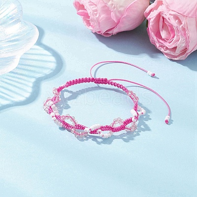 Glass Seed Beads Braided Beaded Bracelets for Women BJEW-MZ00215-01-1