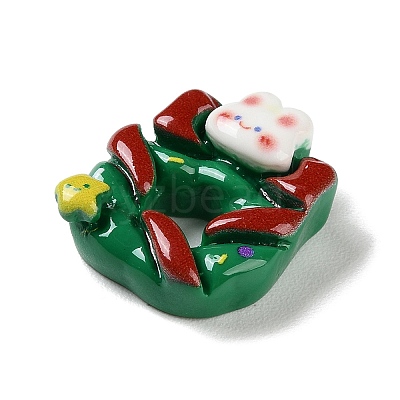 Christmas Theme Opaque Resin Cabochons LS-RESI-F053-B02-1