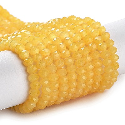 Baking Paint Imitation Jade Glass Bead Strands DGLA-A034-J4MM-A24-1