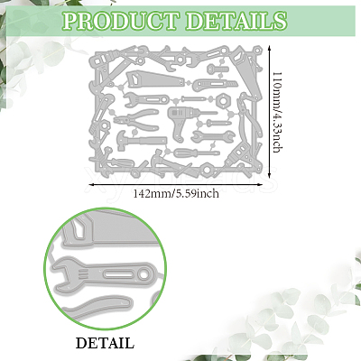 Tool Theme Carbon Steel Cutting Dies Stencils DIY-WH0309-2068-1