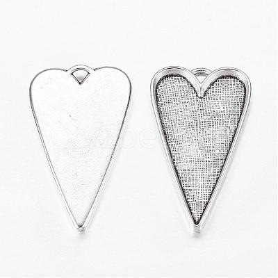 Tibetan Style Alloy Big Pendant Cabochon Settings X-LF11251Y-1