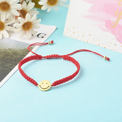 Nylon Thread Braided Bead Bracelet BJEW-JB06573-1