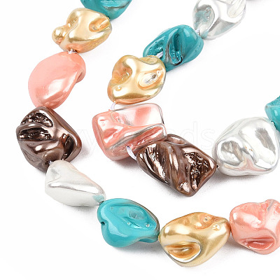 Electroplated Natural Freshwater Shell Beads Strands SHEL-R113-01D-1