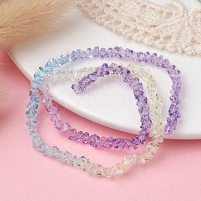 Transparent Baking Paint Glass Bead Strands GLAA-YW0003-17I-1