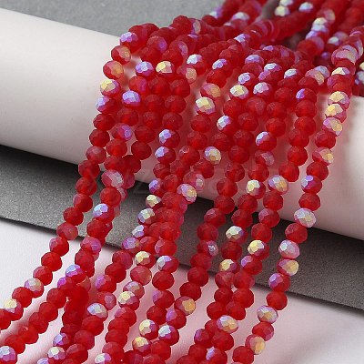 Imitation Jade Glass Beads Strands EGLA-A034-T2mm-MB07-1
