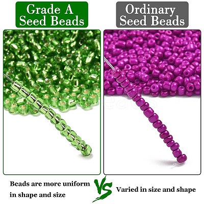 FGB 8/0 Grade A Round Glass Seed Beads SEED-Q007-3mm-F49-1