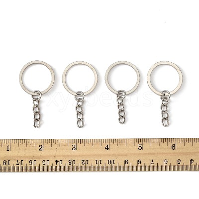 50Pcs Iron Keychain Ring IFIN-FS0001-56-1