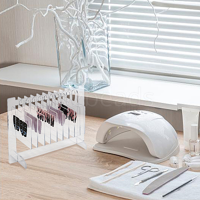 Transparent Acrylic Nail Art Display Boards ODIS-WH0017-069-1